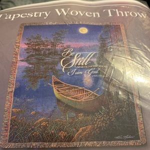 Woven Tapestry Throw Blanket